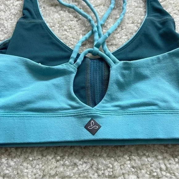 Prana Women’s Everyday Sports Bra Size XS Light Azurite Gym Active $50 - Picture 4 of 11